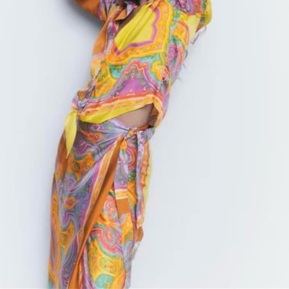Zara Multicolor Patterned skirt - Picture 9 of 16